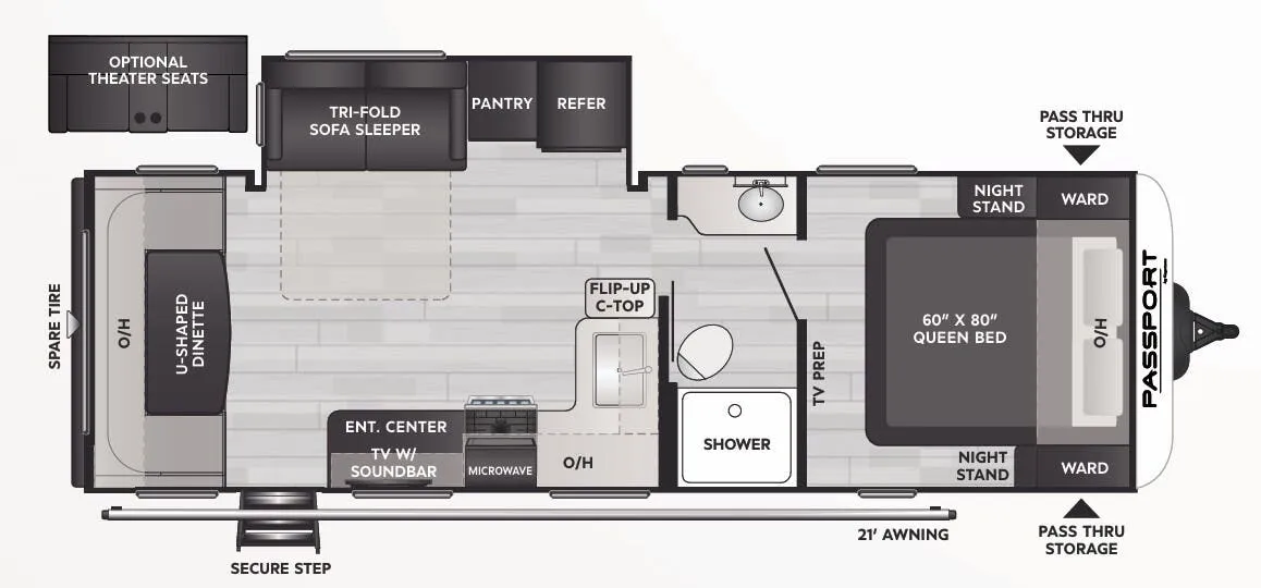 Keystone Passport SL Series 252RDWE floor plan