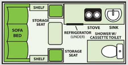 Aliner LXE BASE floor plan