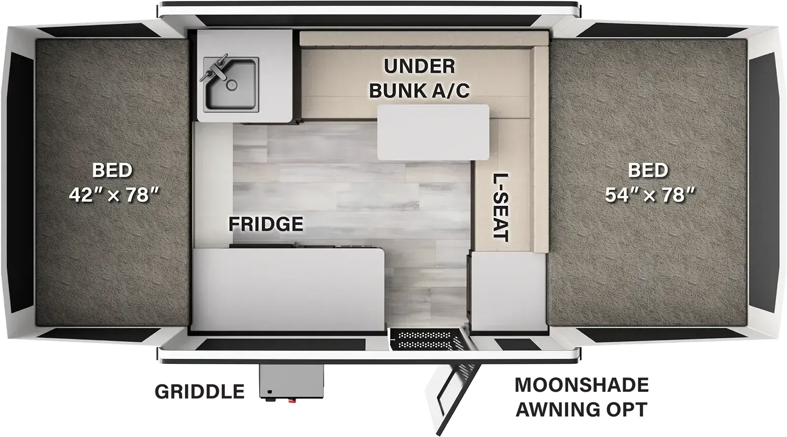 Forest River Flagstaff MAC 164MT floor plan