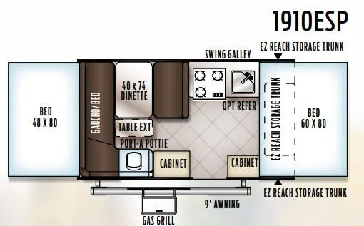 Forest River Rockwood Extreme Sports Package 1910ESP floor plan
