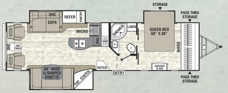 Coachmen Freedom Express Maple Leaf Edition 293 RLDSLE floor plan