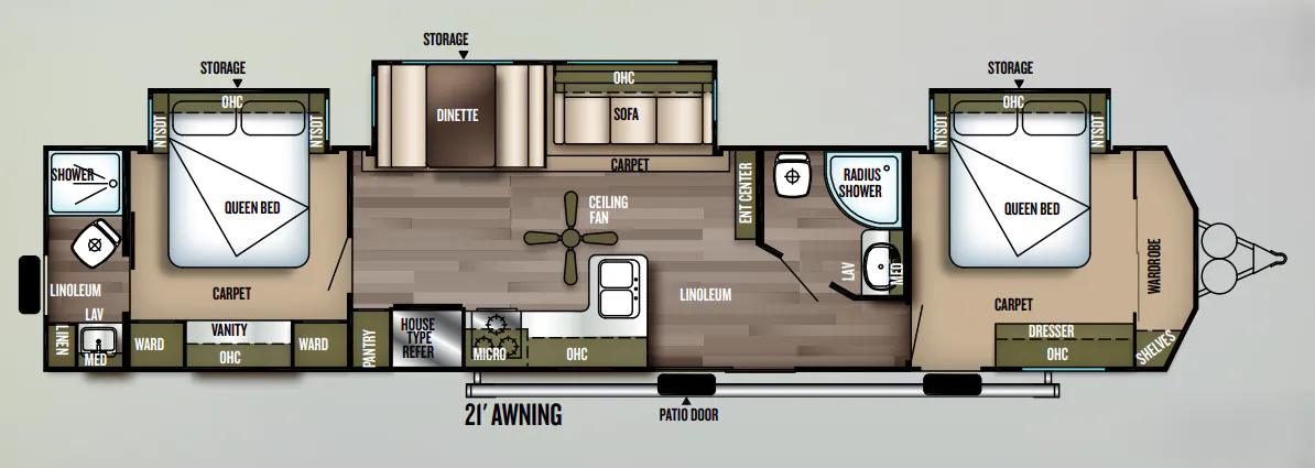 Forest River Wildwood DLX 4002Q floor plan
