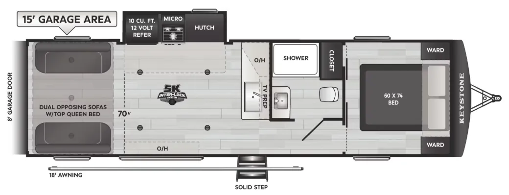Keystone Impact 2915 floor plan