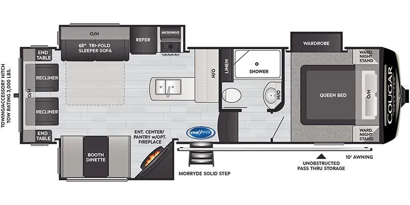Keystone Cougar Half-Ton 27SGS floor plan