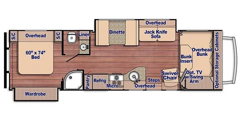 Gulf Stream Conquest Class C 6317 floor plan