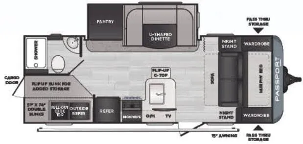Keystone Passport SL Series 221BH floor plan