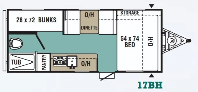 Forest River Viking 17BH floor plan