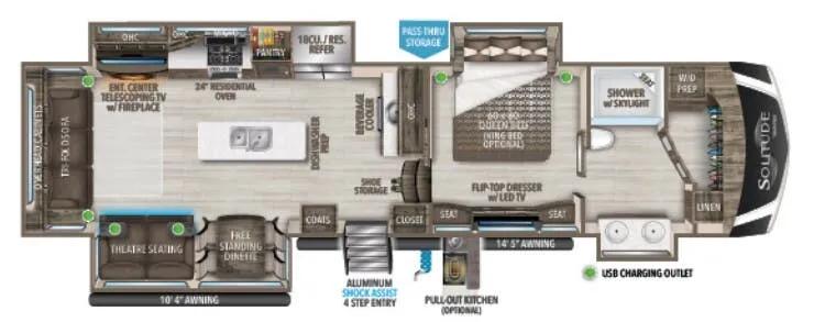 Grand Design Solitude 372WB floor plan