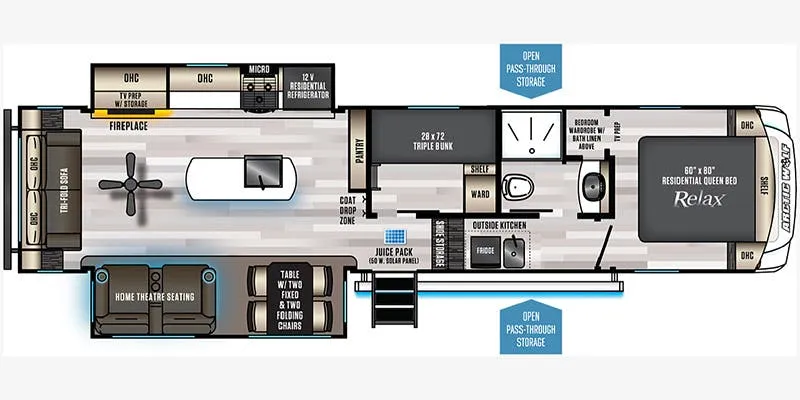 2022 Forest River Cherokee Arctic Wolf 327MB - Floor plan