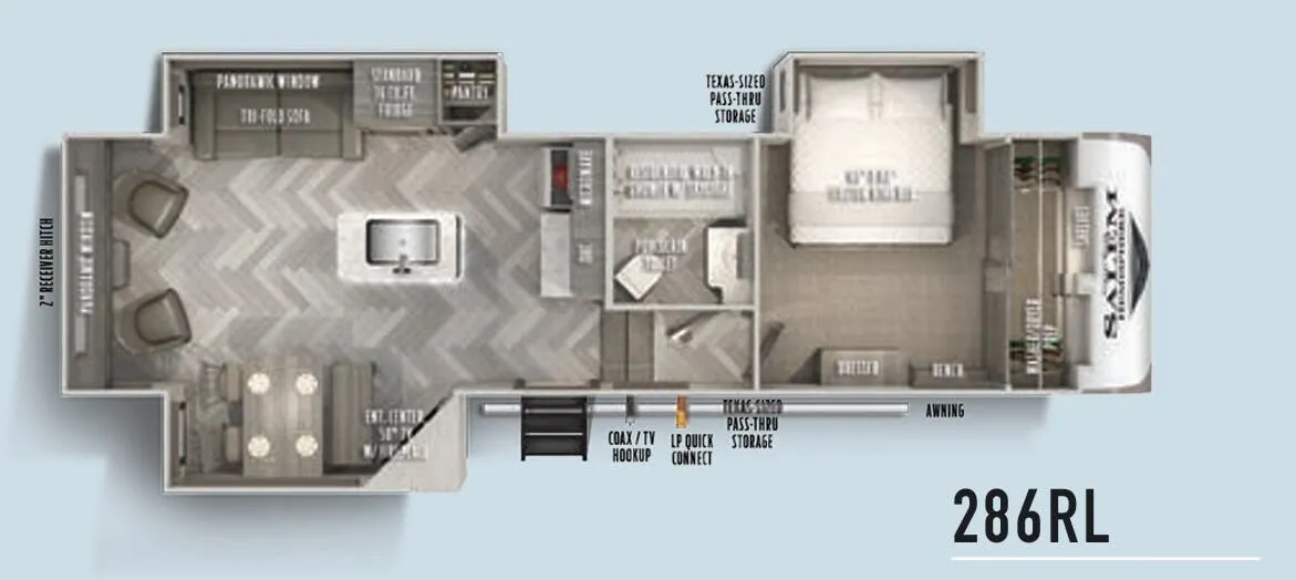 2021 Forest River Salem Hemisphere 286RL - Floor plan