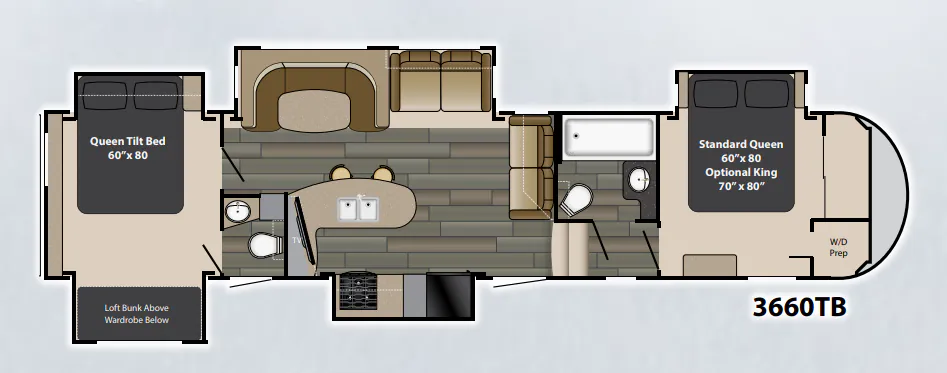 Heartland Gateway 3660TB floor plan