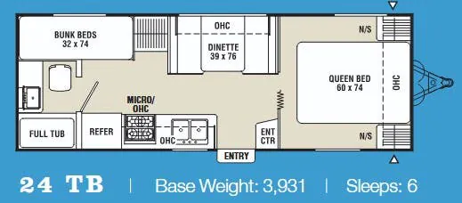 Coachmen Spirit of America SE 24 TB floor plan
