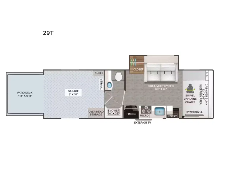 2027 Thor Motor Coach Outlaw 29T - Floor plan