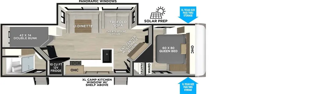 2026 Forest River Salem Hemisphere Hyper-Lyte 25BHHL floor plan