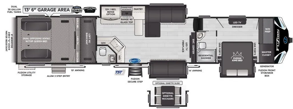 Keystone Fuzion 429 floor plan