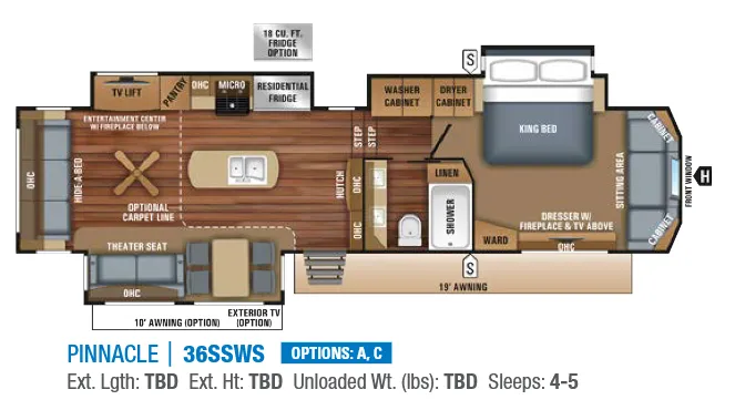 Jayco Pinnacle 36SSWS floor plan