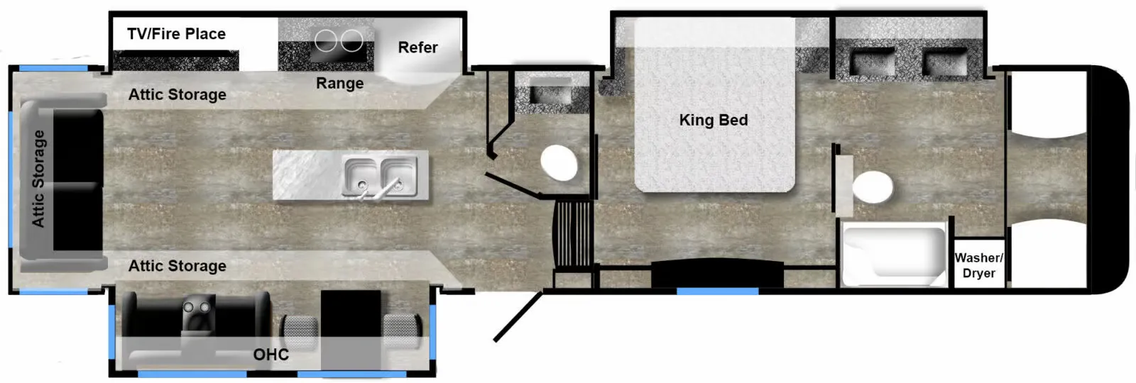 Luxe Gold 38GFB floor plan