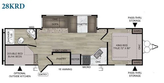 East to West Silver Lake 28KRD floor plan