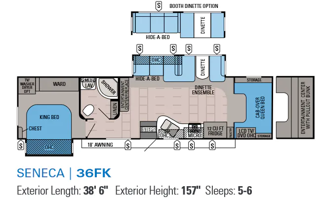 Jayco Seneca 36FK floor plan