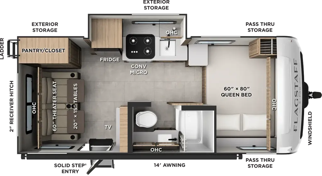 2027 FOREST RIVER FLAGSTAFF 191RLS E-PRO floor plan