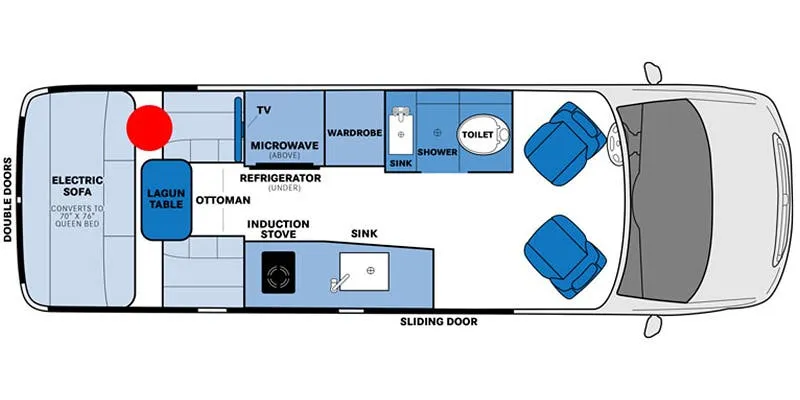 2010 Pleasure-Way Dodge Plateau TS - Floor plan