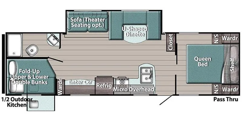 Gulf Stream Conquest Ultra-Lite 281BH floor plan