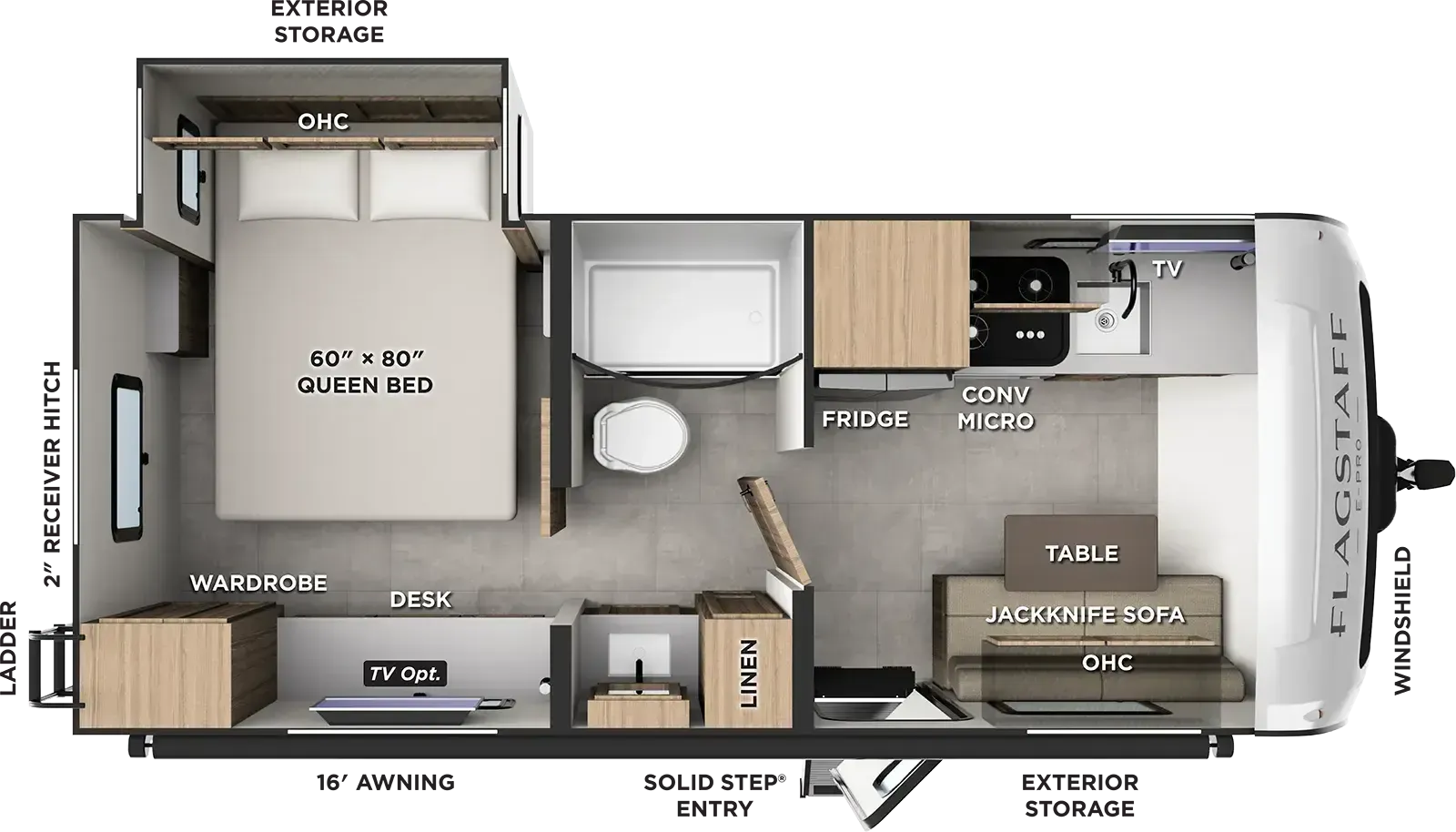 Forest River Flagstaff E-Pro E201RBS floor plan