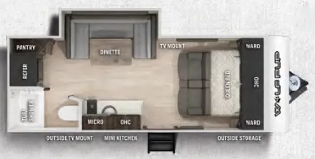 Forest River Cherokee Wolf Pup 16PF floor plan