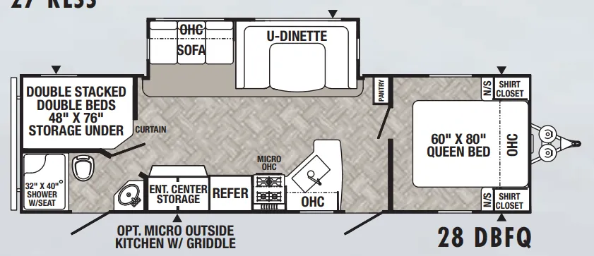 Palomino Puma 28DBFQ floor plan