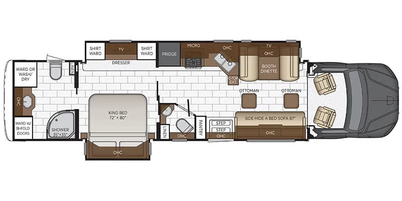 Newmar Super Star 4051 floor plan