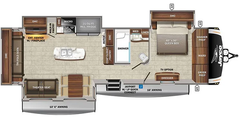 2022 Jayco Eagle 330RSTS floor plan