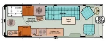 Sportsmobile Express 130S floor plan
