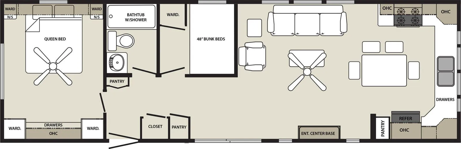 Forest River Quailridge Canada 44FKBH-C floor plan