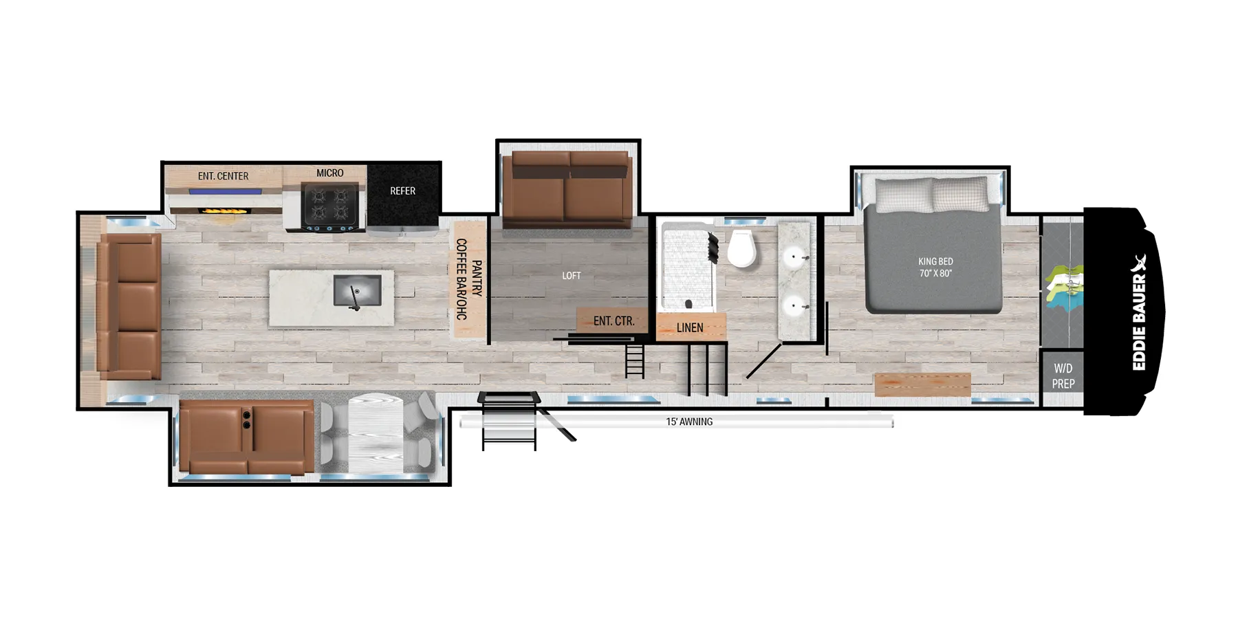 Heartland Eddie Bauer 3700MB floor plan