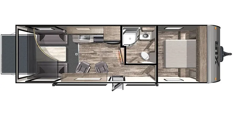 2018 Forest River XLR Boost 27QB floor plan