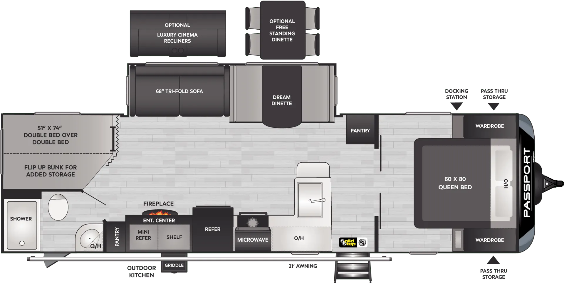 Keystone Passport GT 2900BHWE floor plan