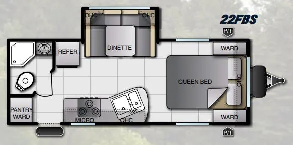 Pacific Coachworks Tango Xtralite 22FBS floor plan