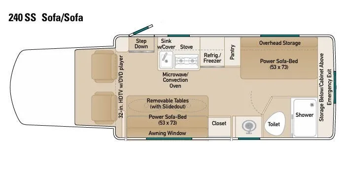 Coach House Platinum II 240 SS floor plan