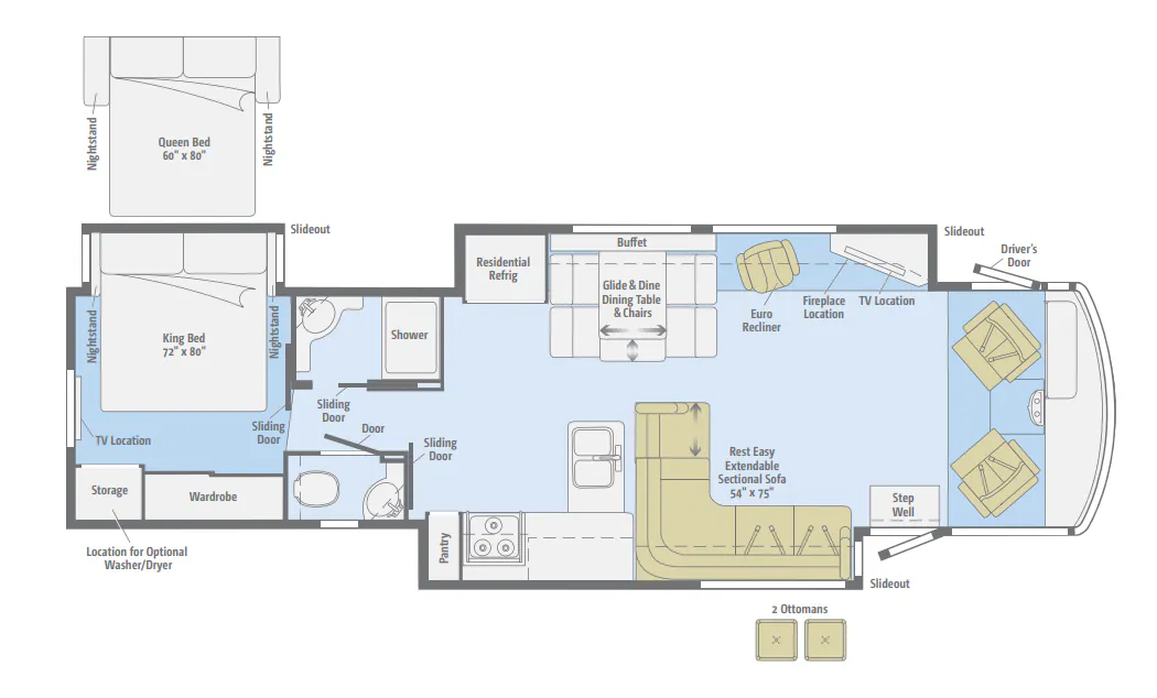 Winnebago Adventurer 38Q floor plan
