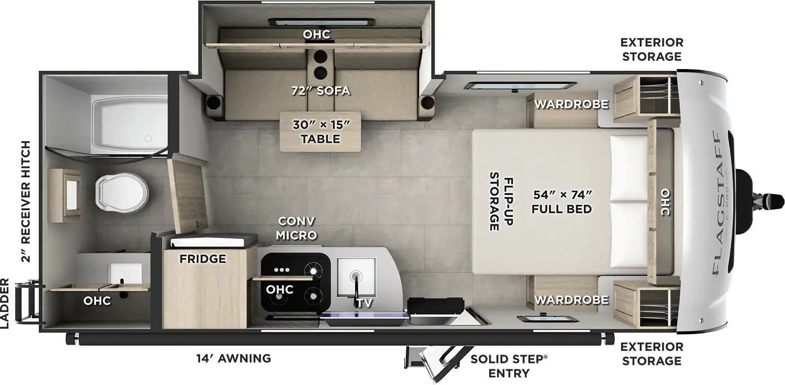 Forest River Flagstaff E-Pro E20FBS floor plan