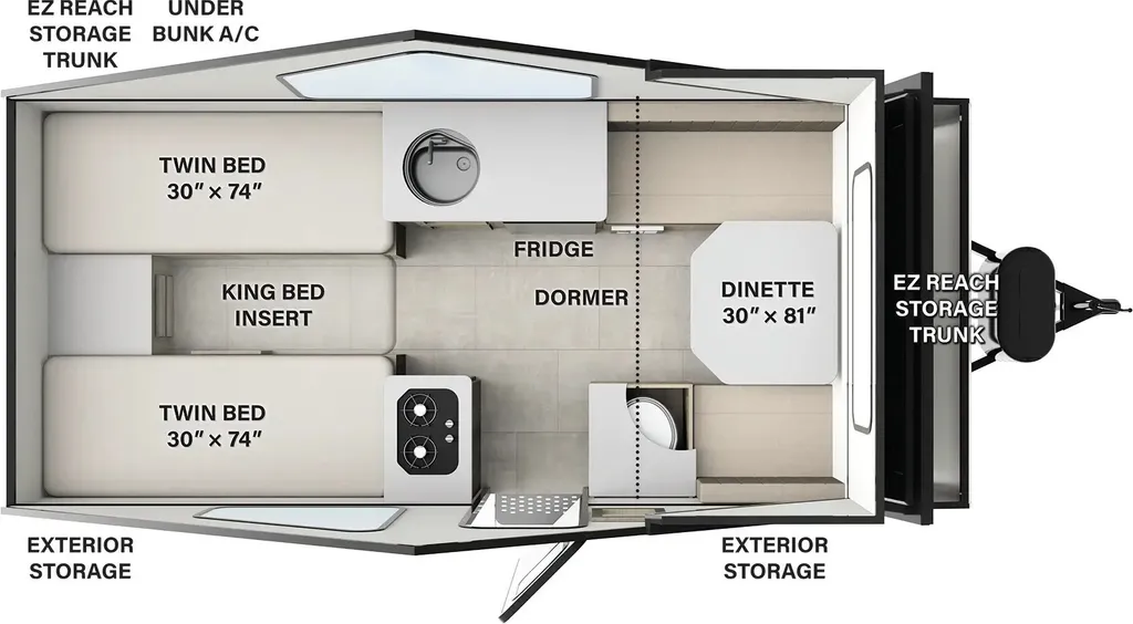2026 Forest River Flagstaff Hardside T21HS floor plan