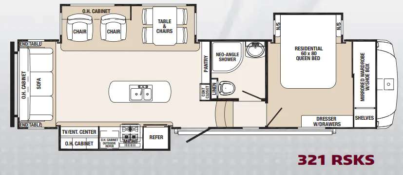 Palomino Sabre Silhouette 321 RSKS floor plan