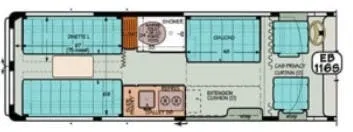 Sportsmobile Sprinter 116S floor plan