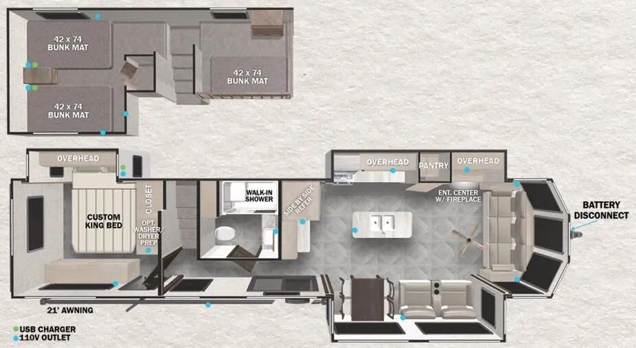 Forest River Salem Grand Villa 42FLDL exterior