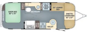 2015 Airstream Flying Cloud 25RB floor plan