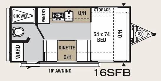 Forest River Viking Saga 16SFB floor plan