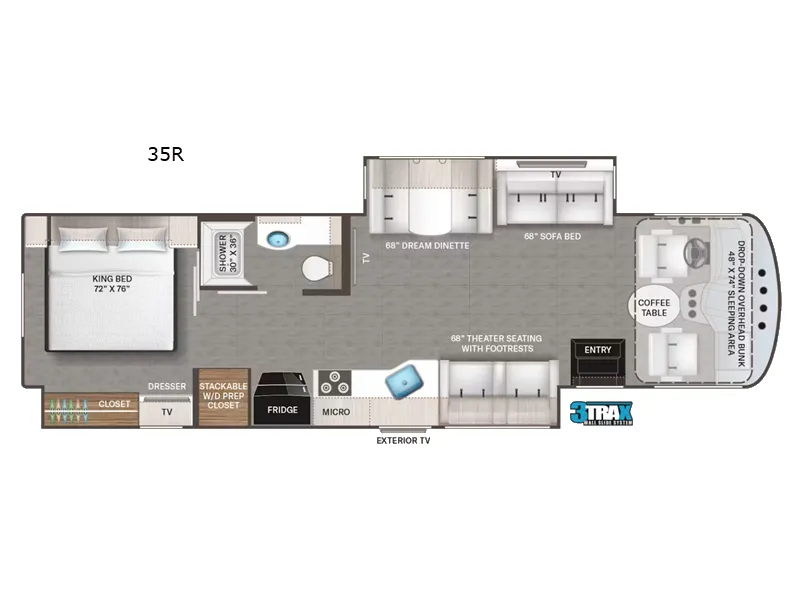 2026 Thor Motor Coach Windsport 35R - Floor plan