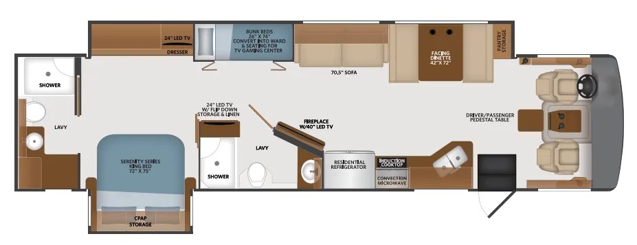 Fleetwood Southwind 37F floor plan