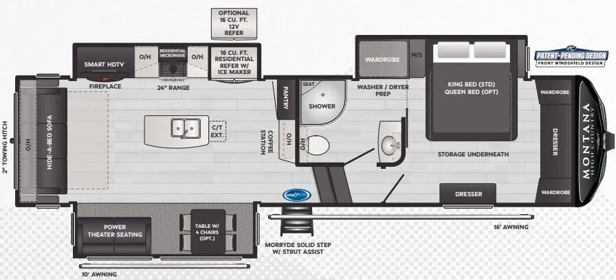 Keystone Montana High Country 295RL floor plan