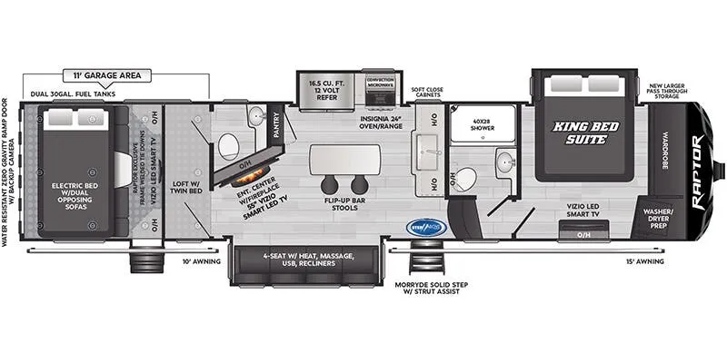 Keystone Raptor 352 floor plan